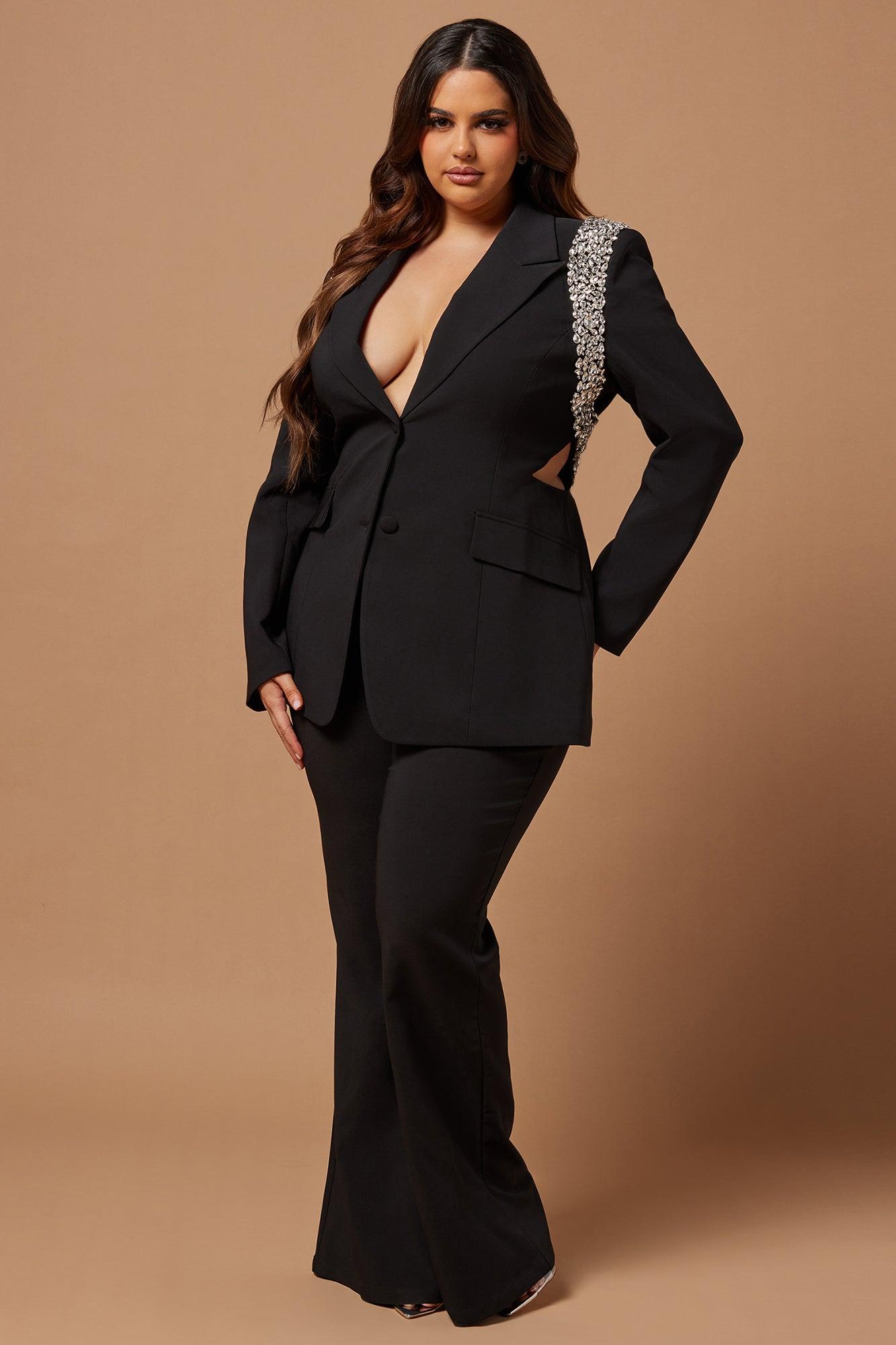 Claire Embellished Suit Set - Black Product Image