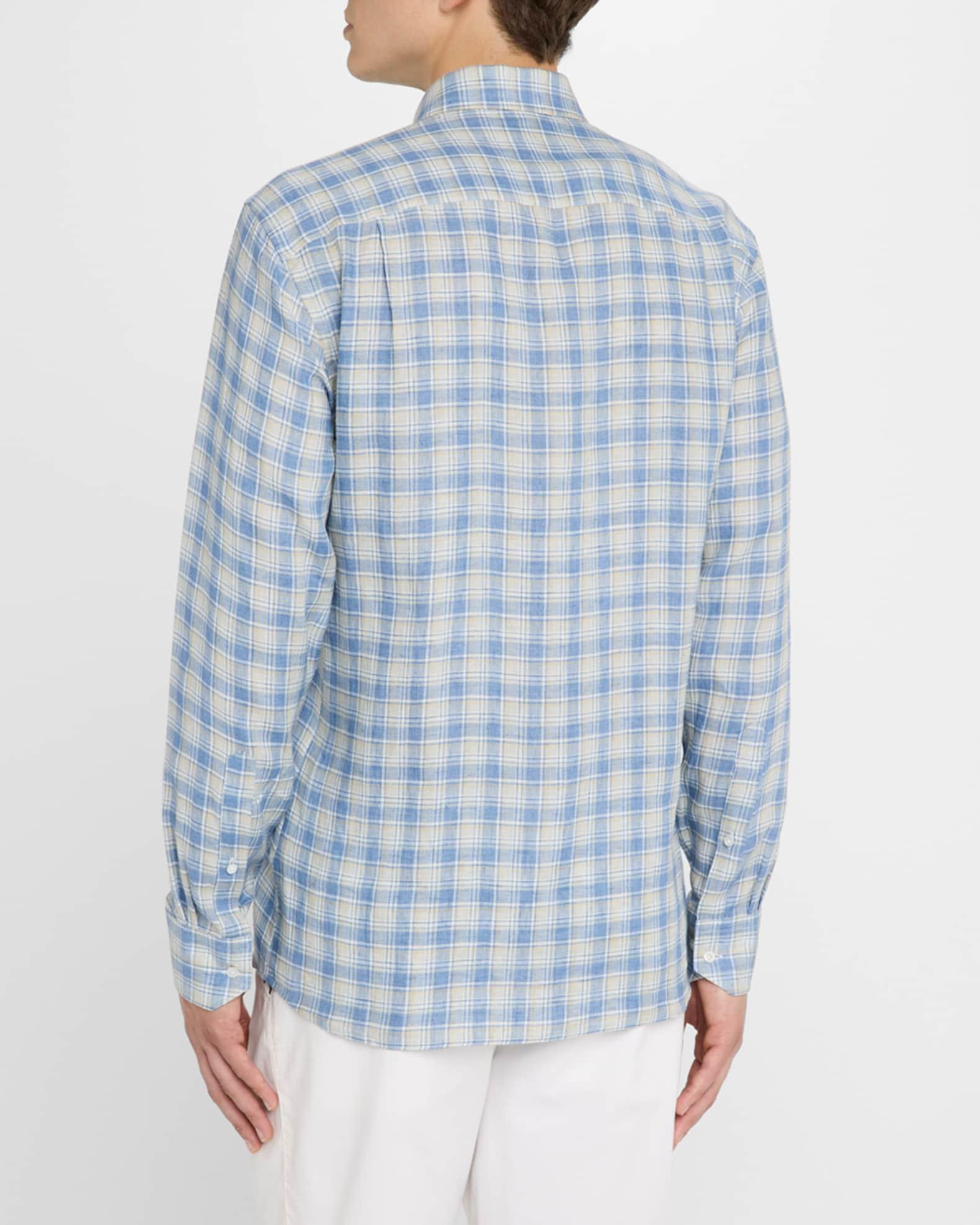 Men's Ravello Linen Plaid Sport Shirt Product Image