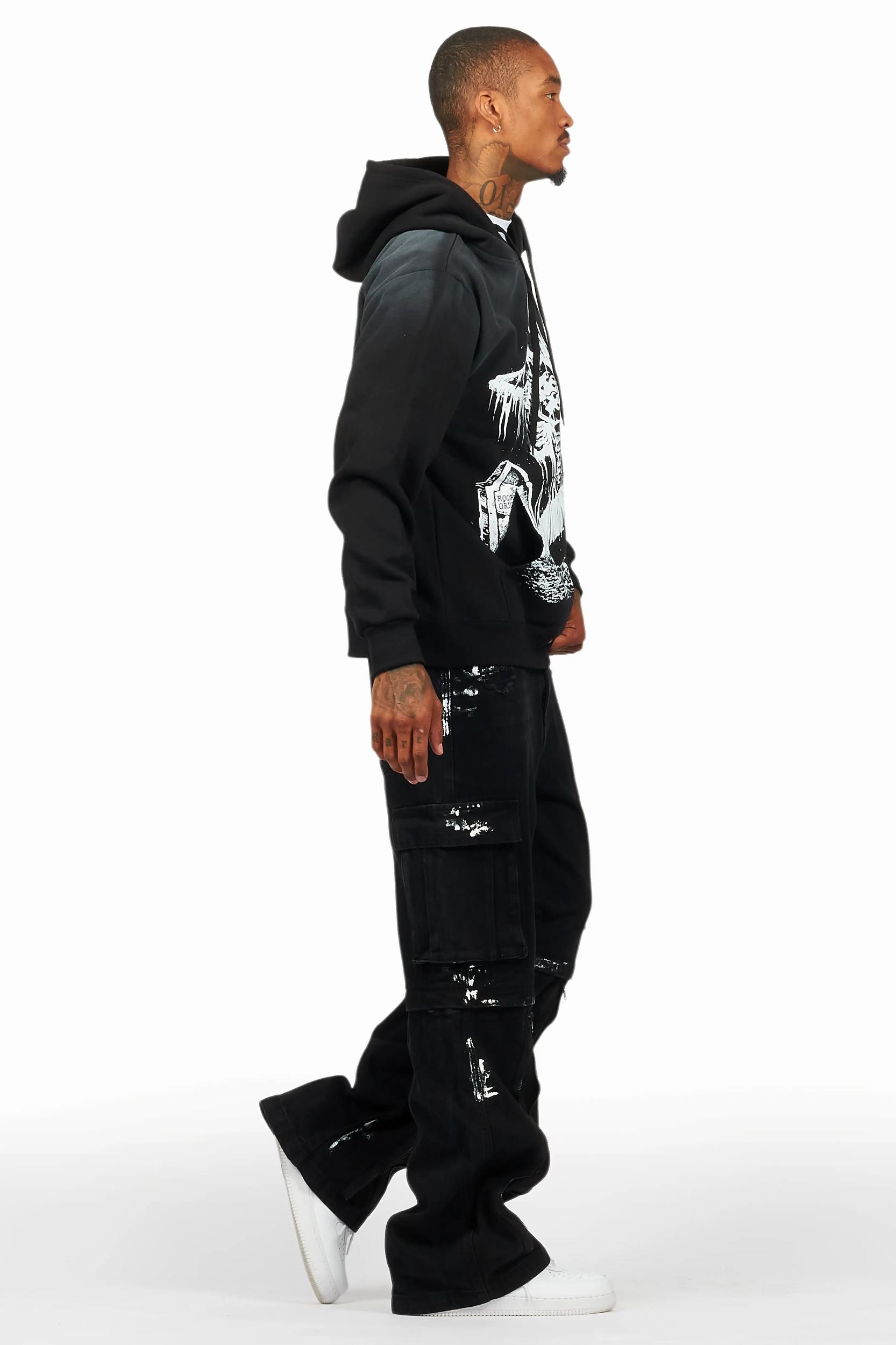 Brookwood Black Hoodie/Baggy Fit Jean Bundle Male Product Image