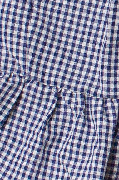 Gingham Peplum Bubble Hem Tank Top Product Image