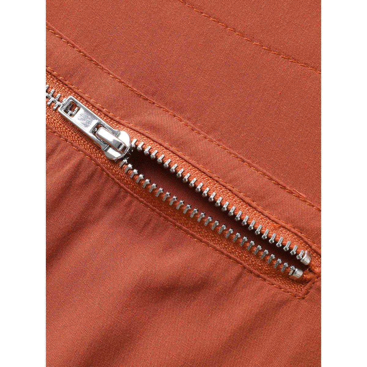 Plus Size Rust Rayon Adjustable Zipper Tie Jumpsuit Women Sleeveless Non Everyday-Casual Loose Jumpsuits BloomChic 18-20/2X Product Image