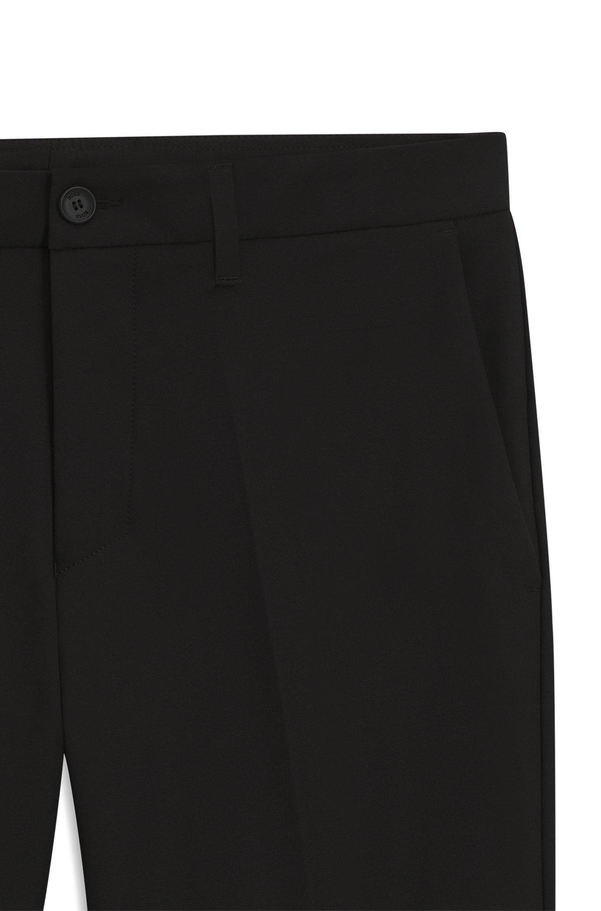 BOSS - Slim-fit shorts in water-repellent stretch fabric - Black Product Image