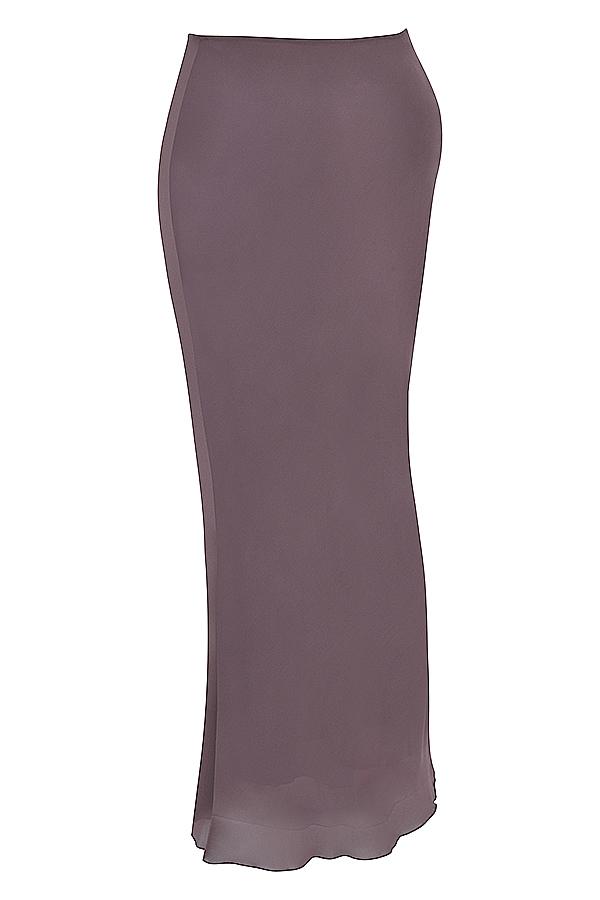 Dyana  dark mauve bias cut maxi skirt - sale Product Image