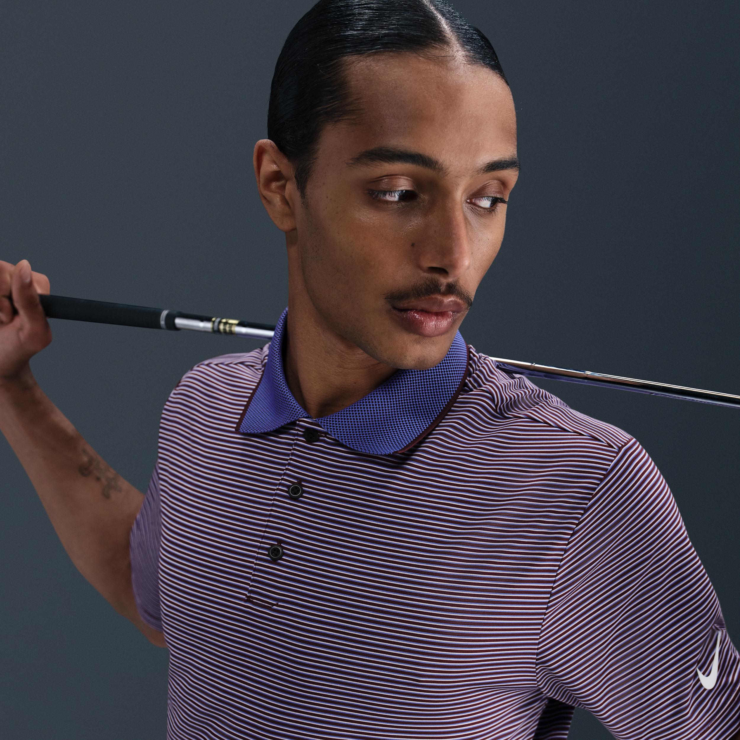 Nike Mens Tour Dri-FIT Striped Golf Polo | FZ7479-652 Product Image