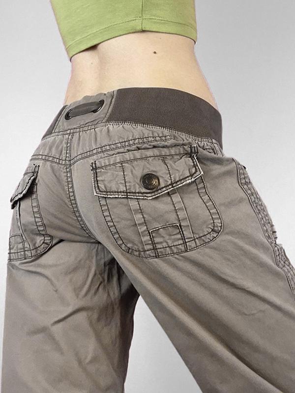 Threaded Drawstring Waistband Boyfriend Jeans Product Image