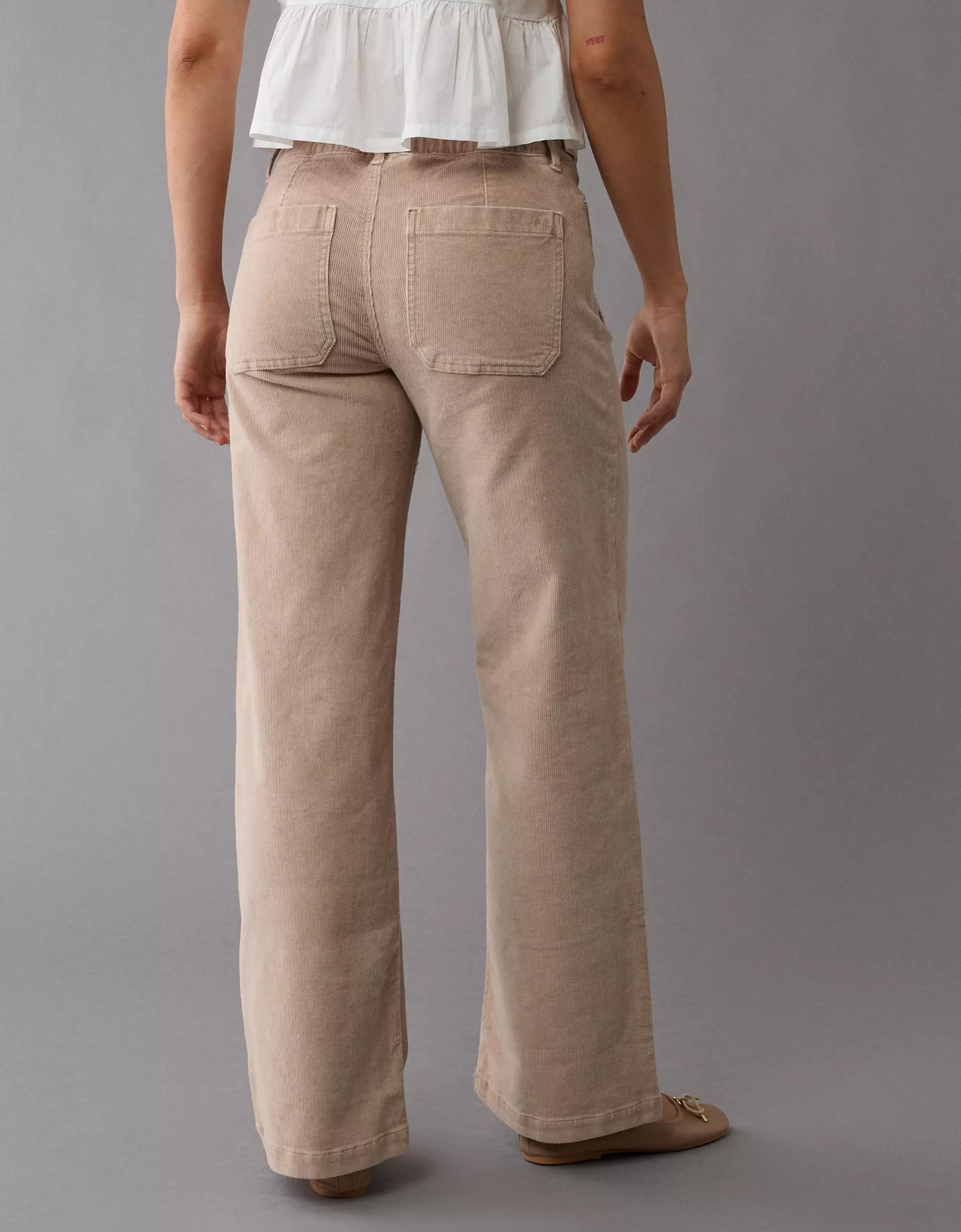 AE Stretch Corduroy Low-Rise Baggy Wide-Leg Pant Product Image