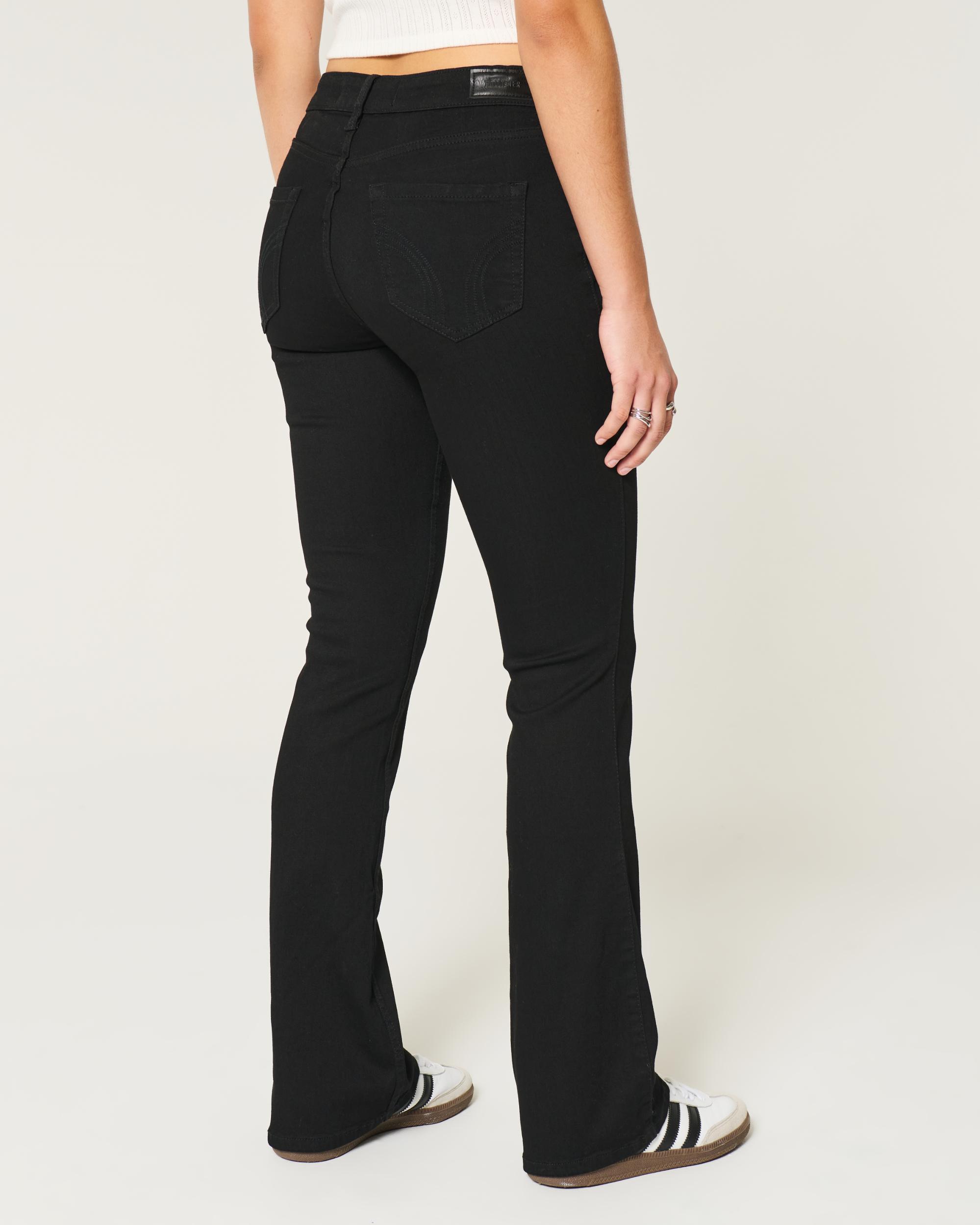 Curvy Mid-Rise Black Boot Jeans Product Image