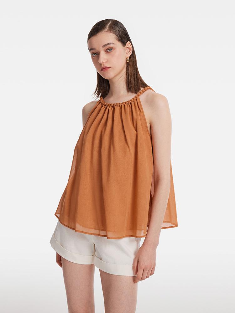 Hand-Woven Halter Neck Women Top Product Image