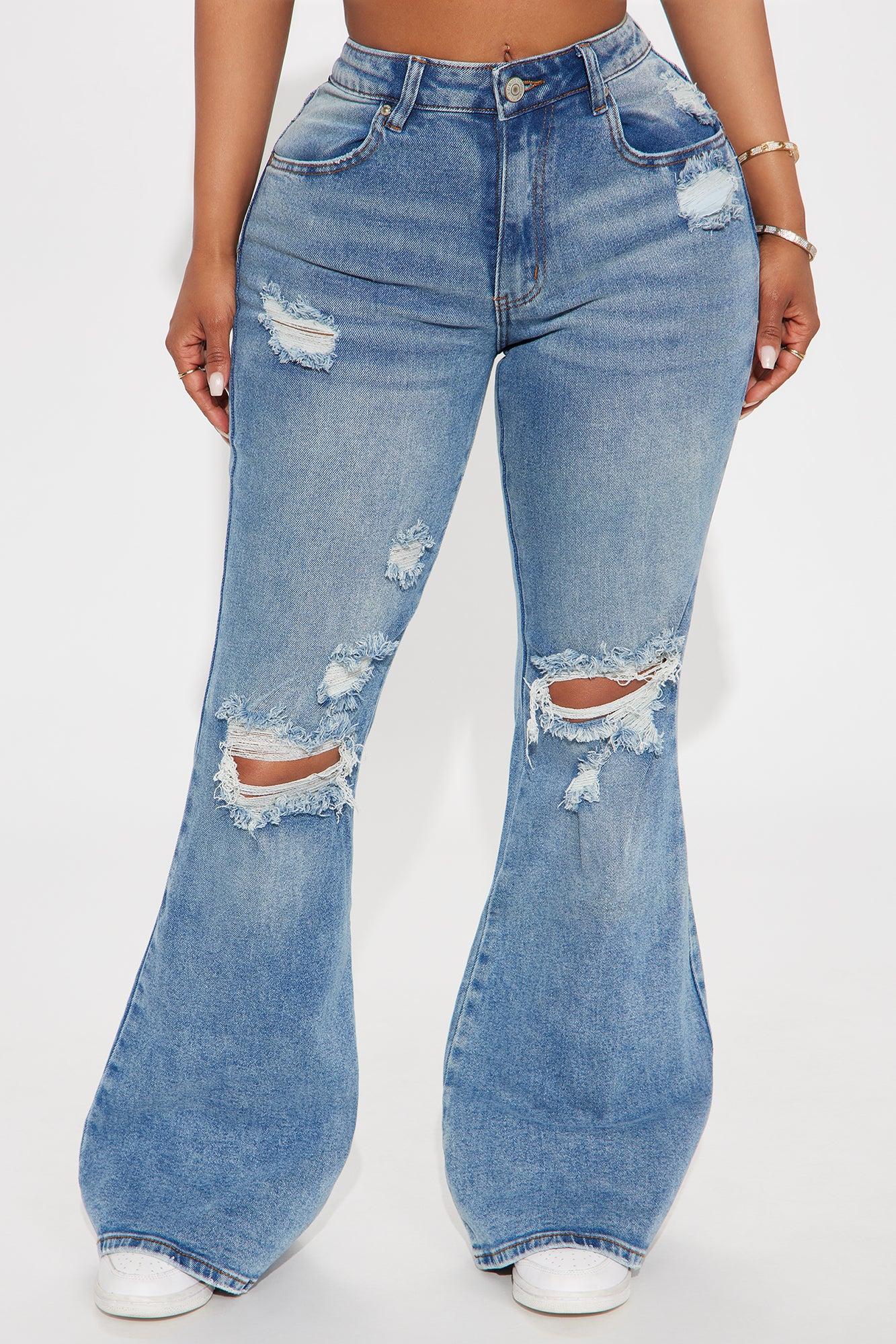 Always First Ripped Flare Jeans - Medium Wash Female Product Image