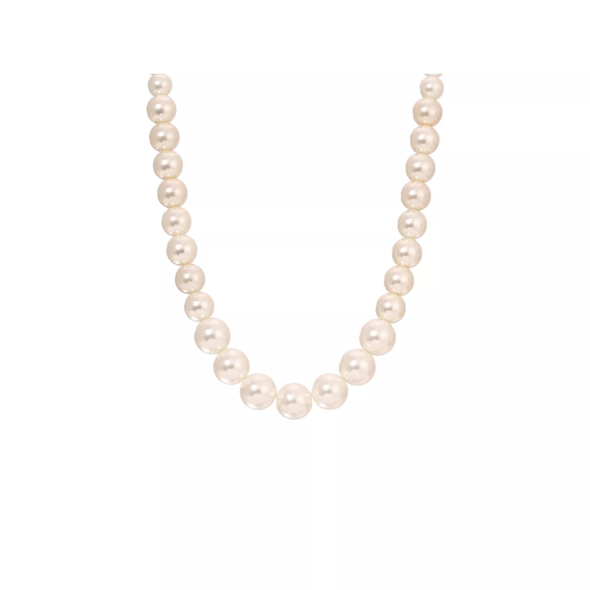 1928 Graduated Simulated Pearl Strand Necklace, Women's, White Product Image