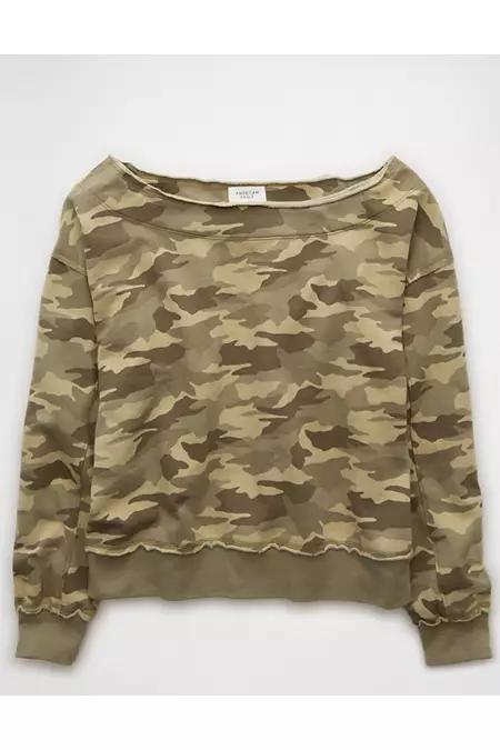 AE Off The Shoulder Sweatshirt Womens Product Image