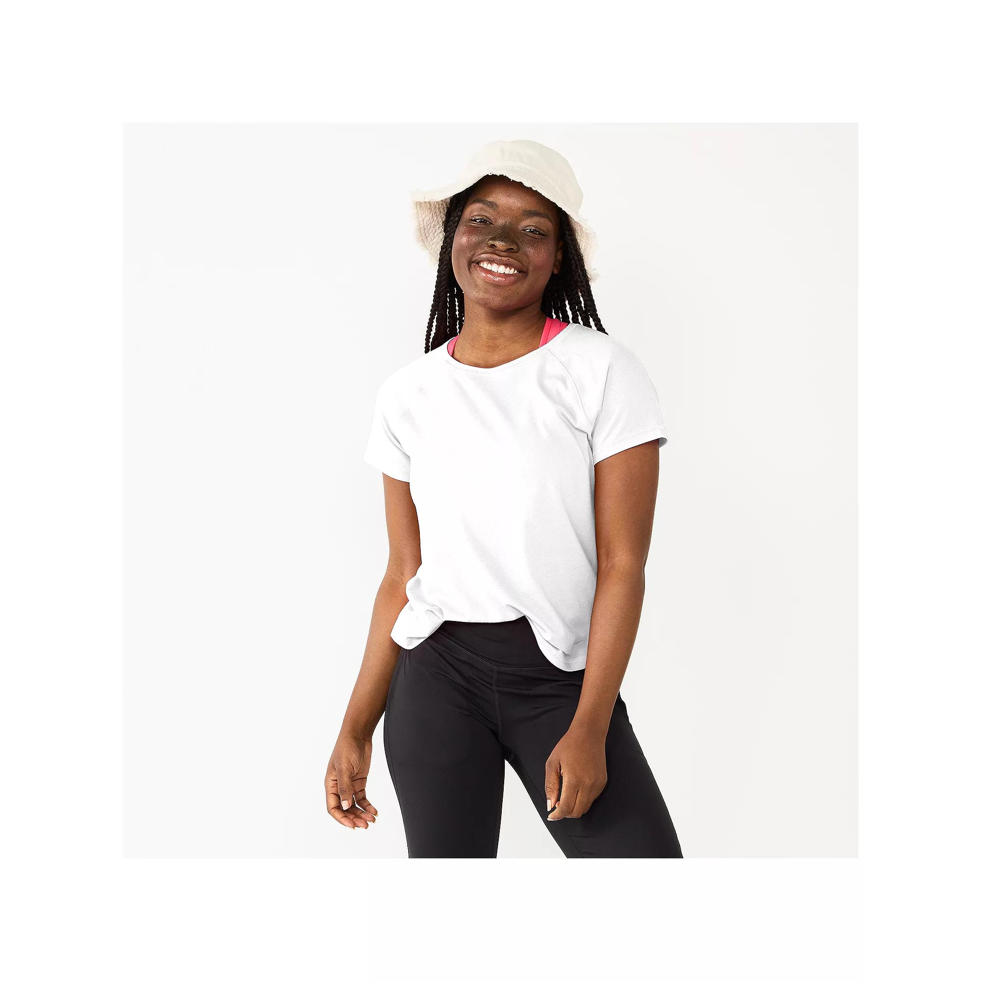 Petite Tek Gear® Essential Core Raglan Tee, Women's,  Product Image