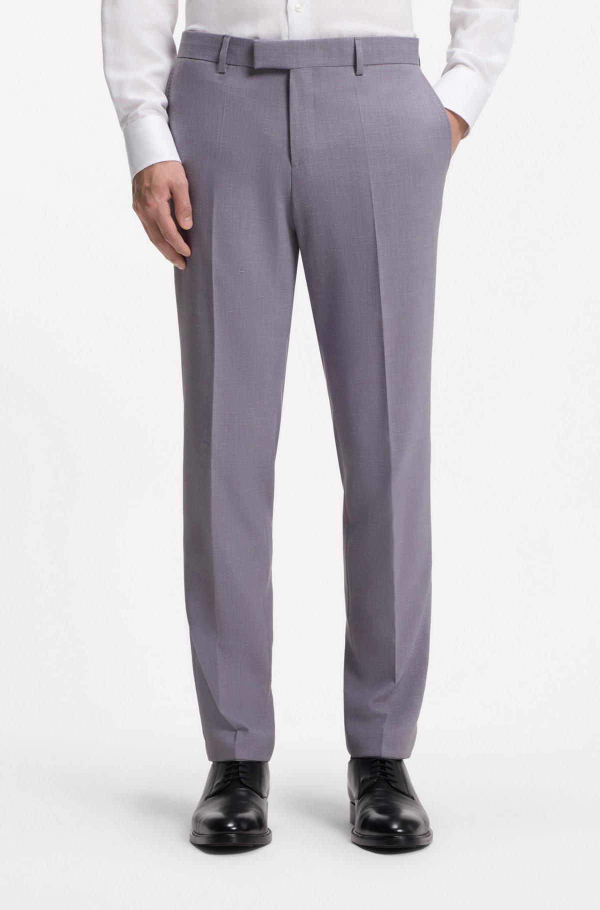 Two-piece slim-fit suit in micro-patterned cloth Product Image