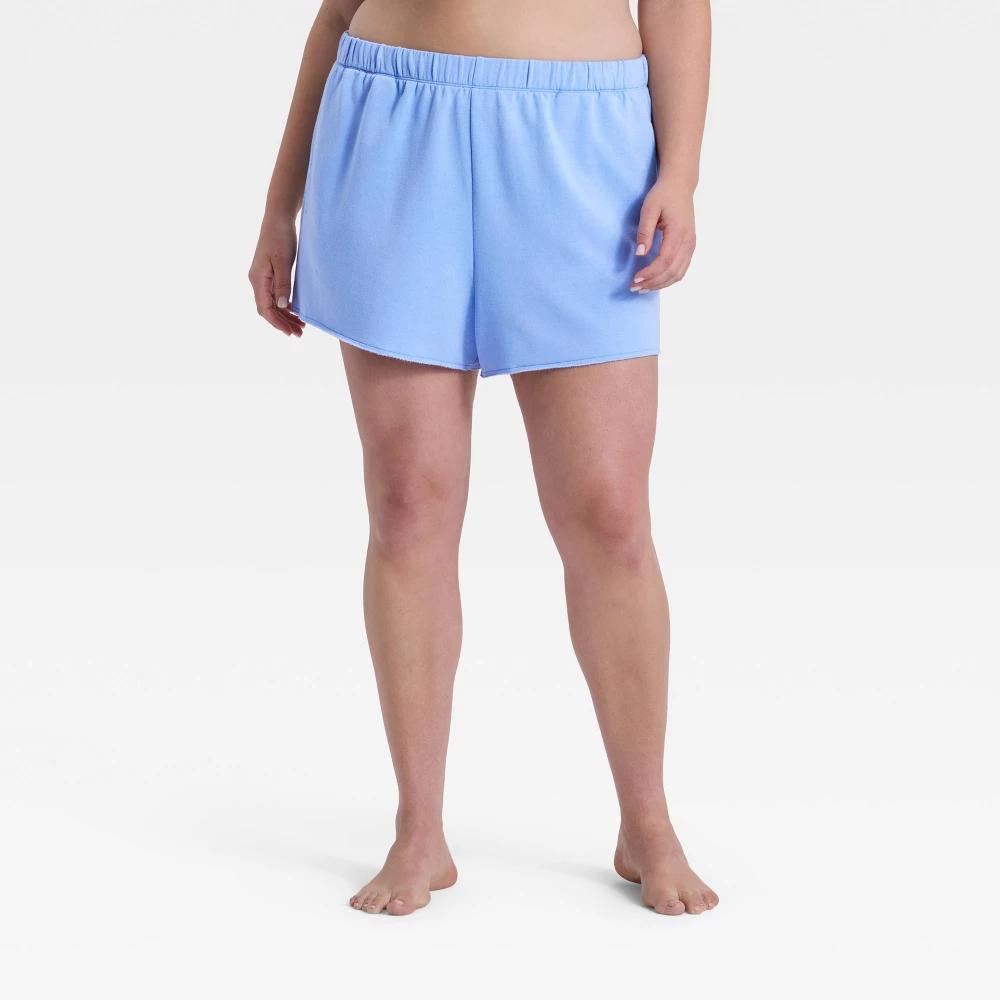 Women's PeachySoft French Terry Fleece Lounge Shorts - Wild Fable™ Gray XXL Product Image