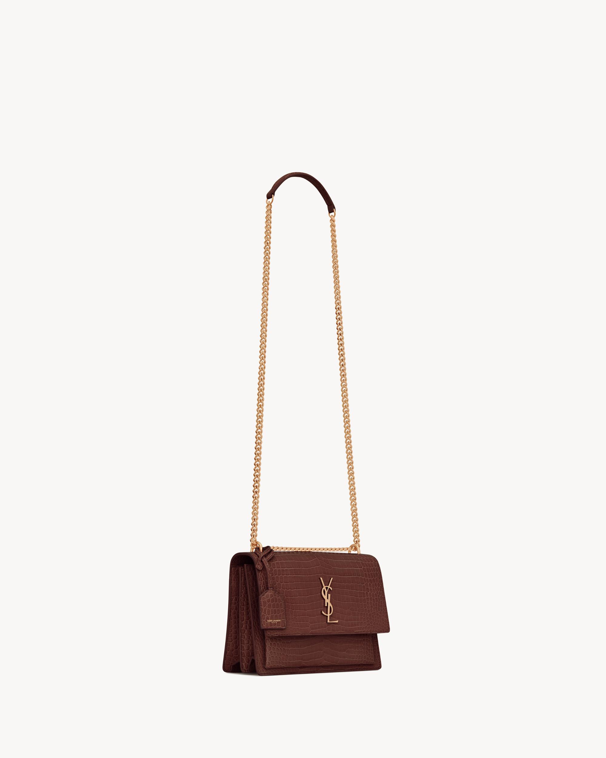 SUNSET MEDIUM IN CROCODILE-EMBOSSED LEATHER Product Image