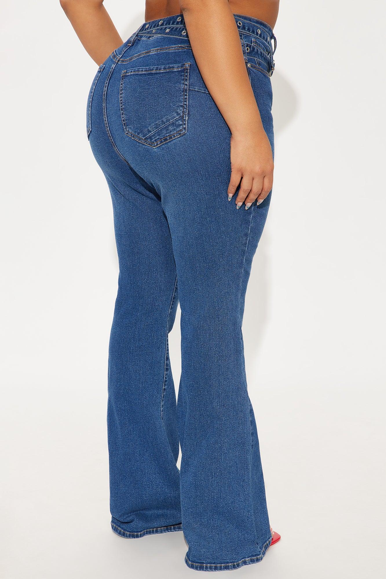 Born To Ride High Rise Flare Jeans - Dark Wash Female Product Image