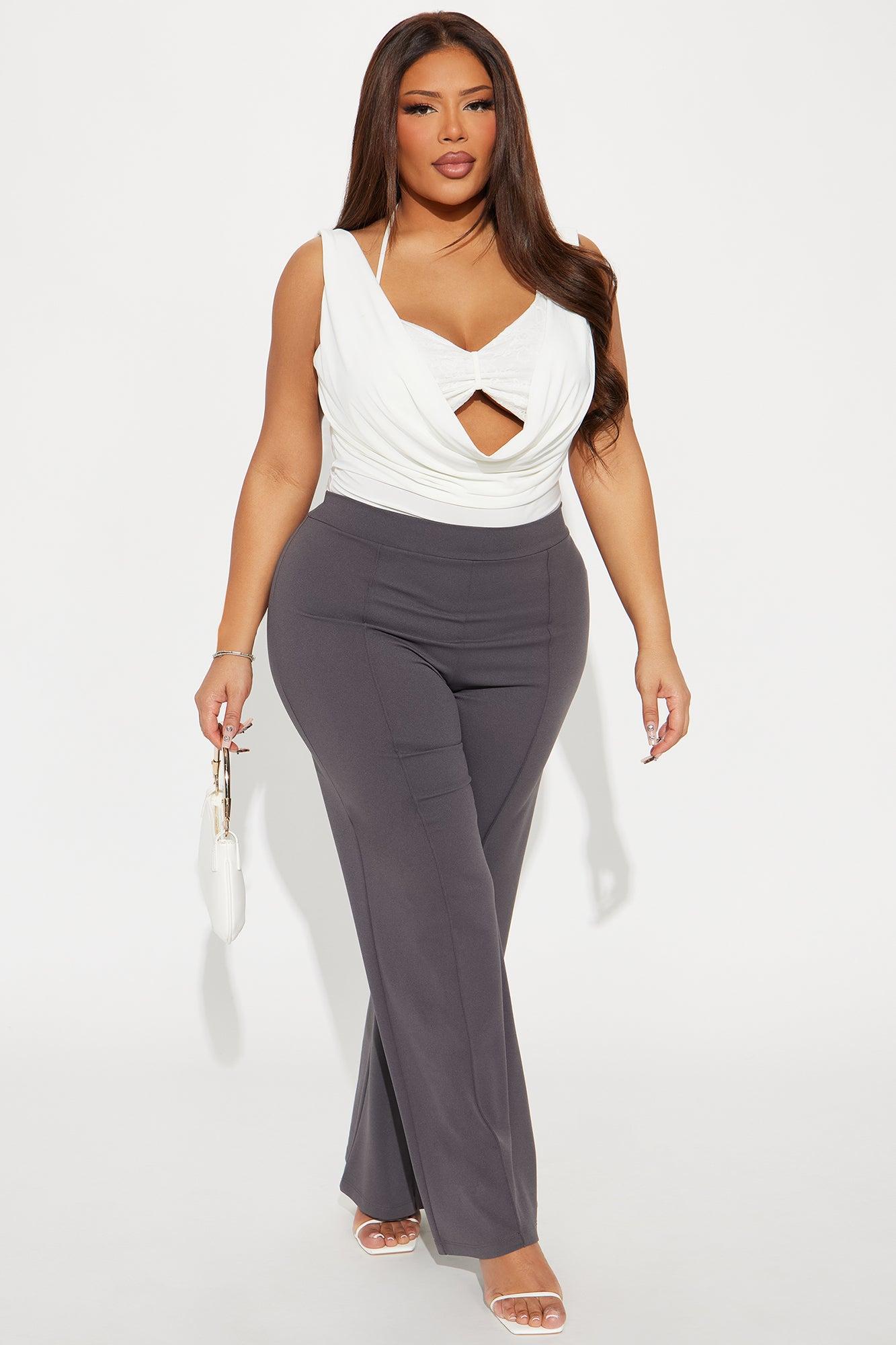 Dreamer Cowl Neck Bodysuit - White Product Image