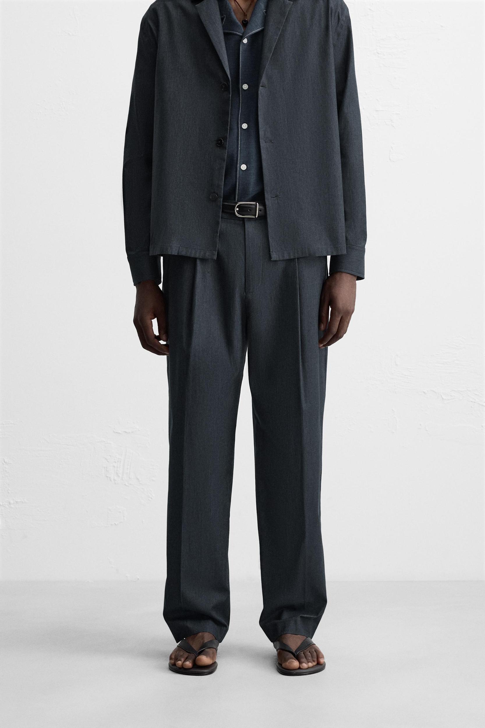 PLEATED REGULAR FIT PANTS Product Image