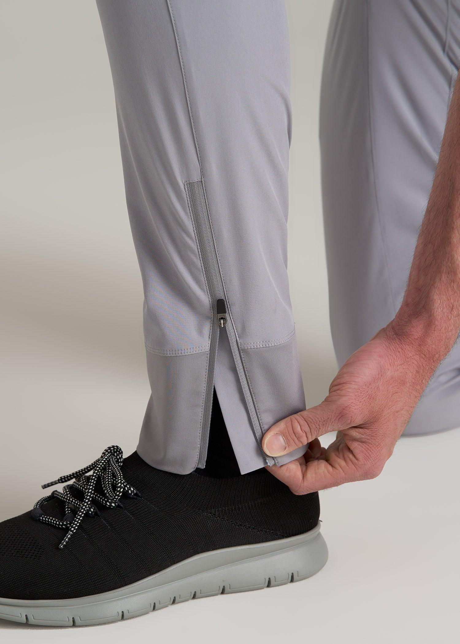 Featherweight Perforated Training Joggers for Tall Men in Light Grey Male Product Image