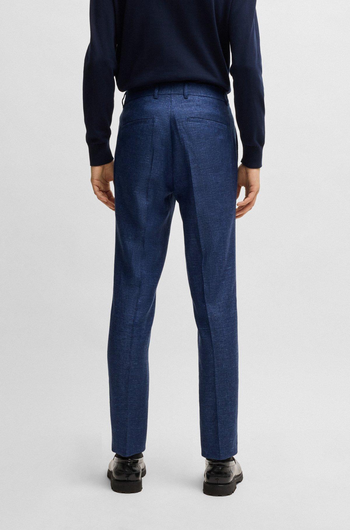 Formal trousers in micro-patterned stretch fabric Product Image