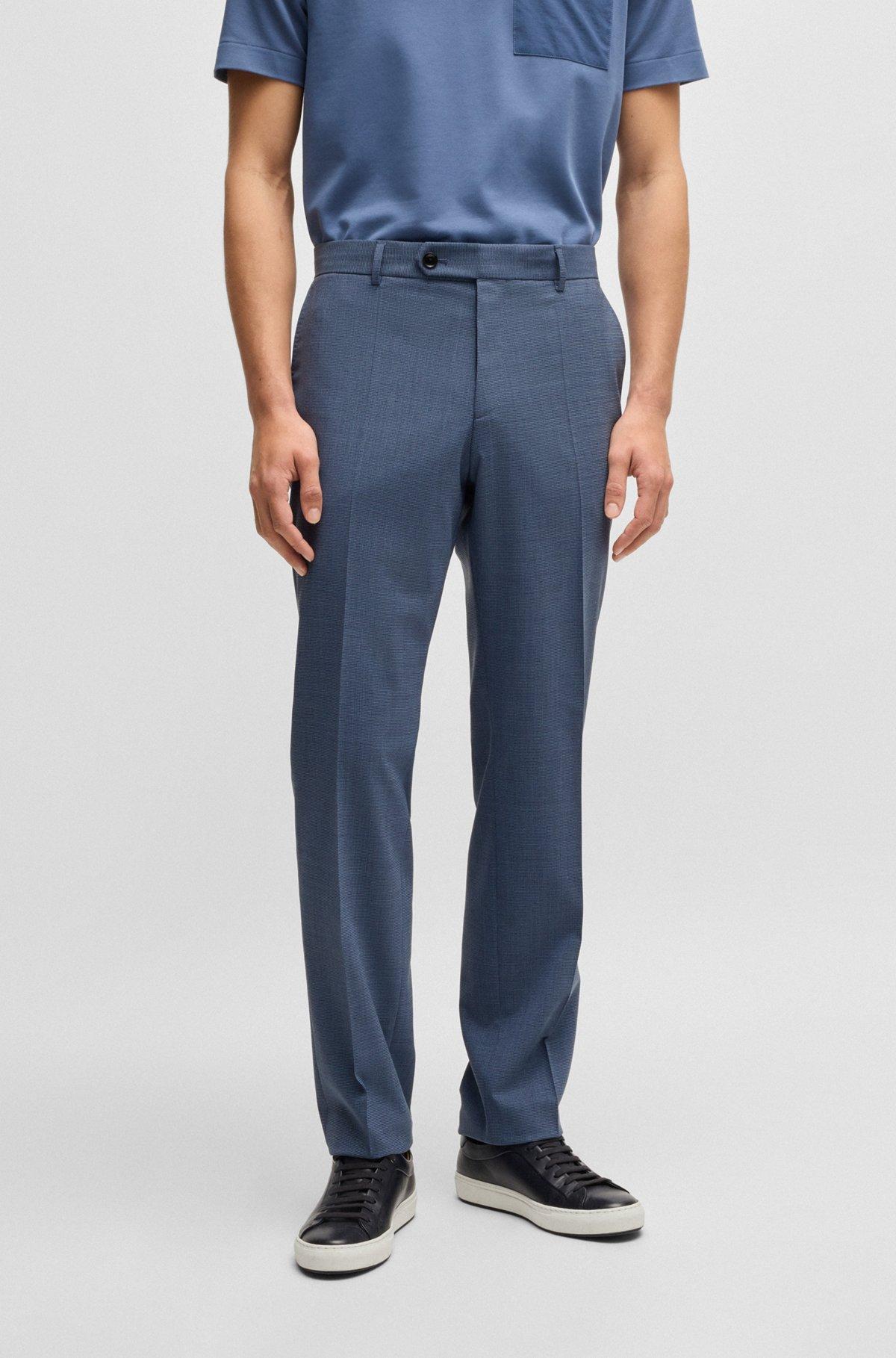 Slim-fit suit in patterned stretch cloth Product Image