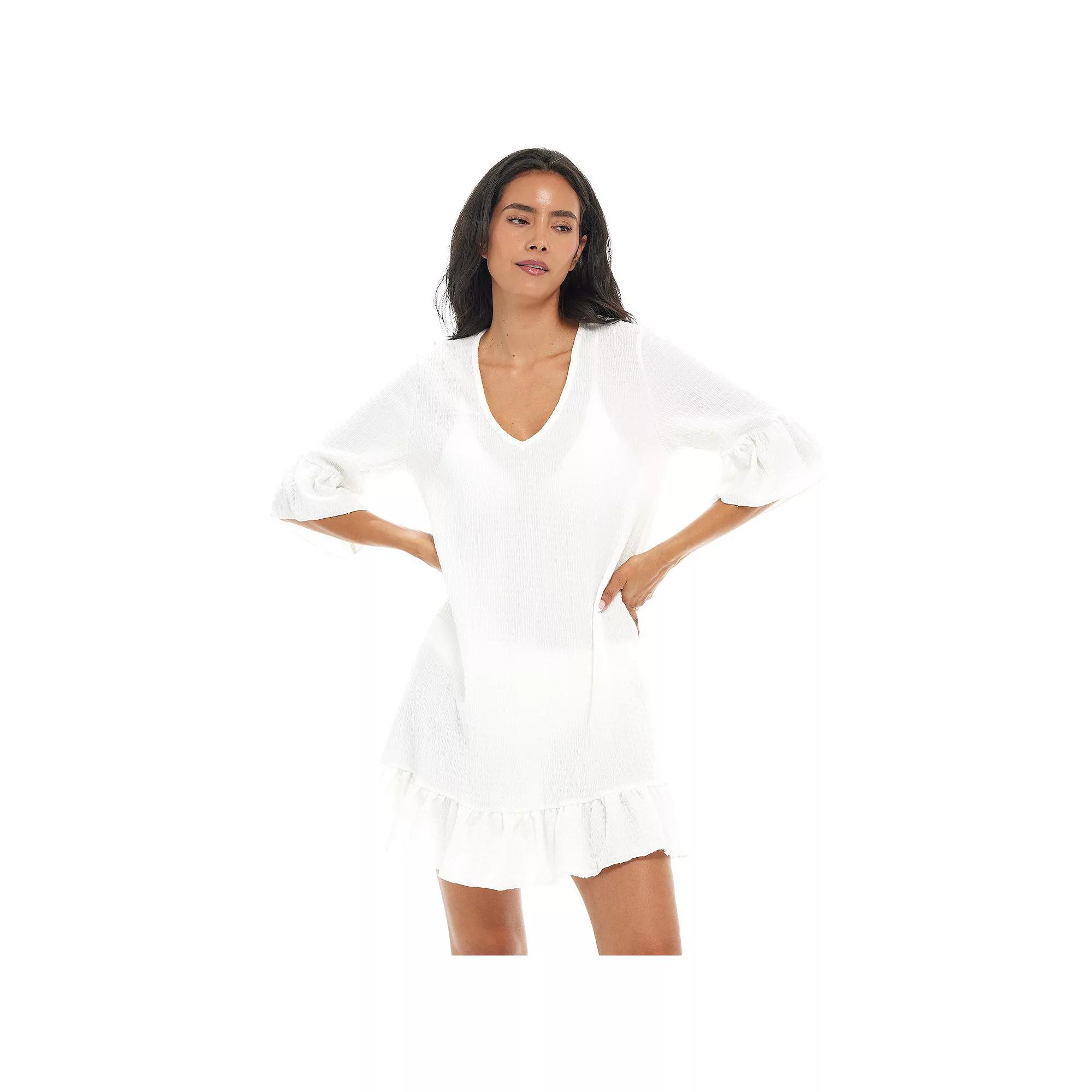 Women's Jordan Taylor Ruffle Swim Cover-Up Dress,  Product Image