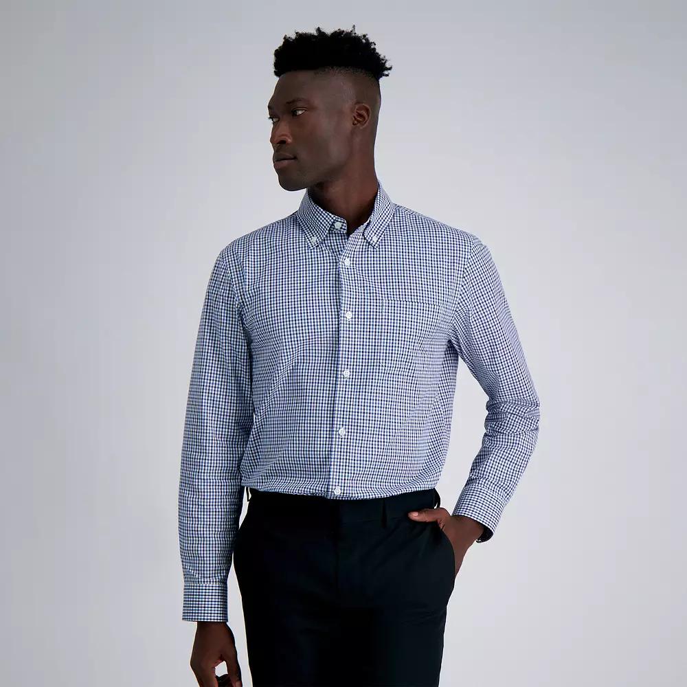 Men's Haggar® Premium Comfort Classic Fit Button Down Collar Dress Shirt,  Product Image