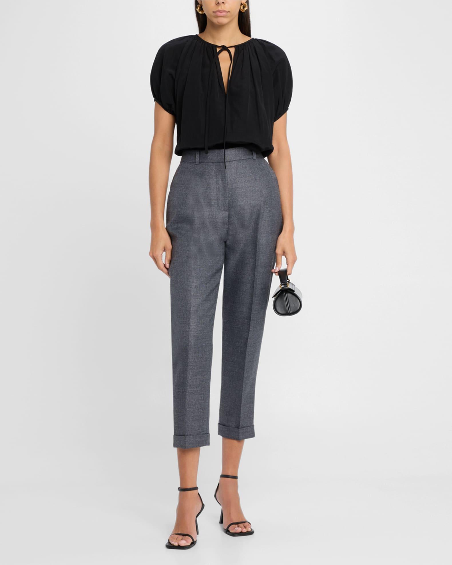 Wool-Blend Carrot Pants Product Image