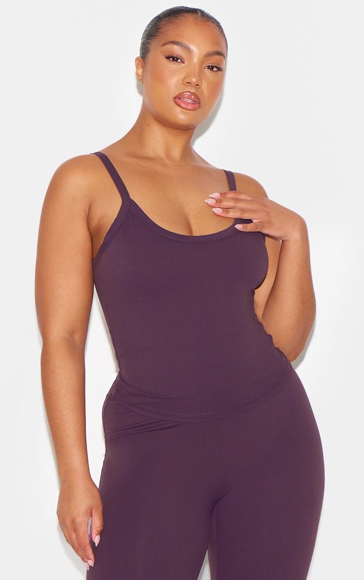 Dark Plum Ultimate Sculpt Strappy Gym Vest Product Image