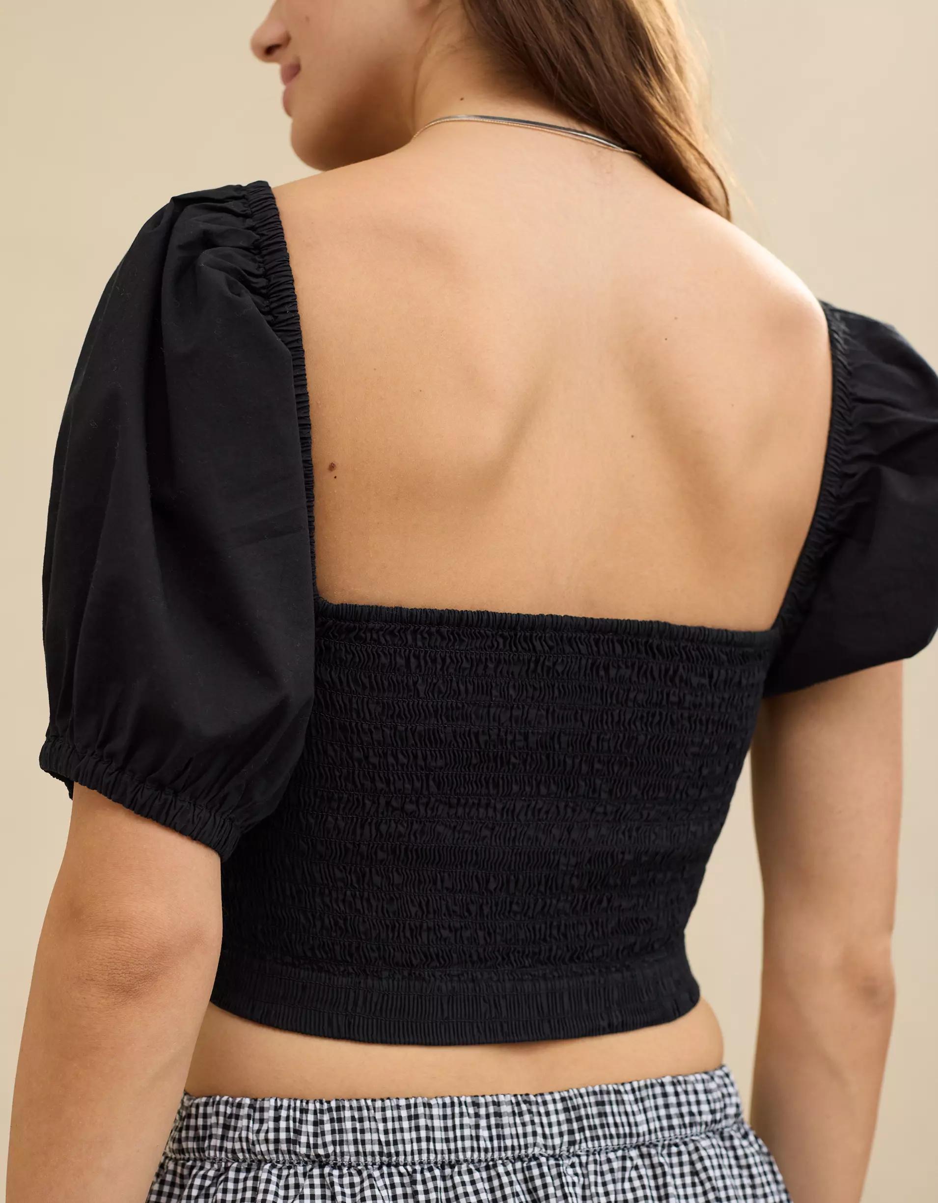 Aerie Puff Sleeve Square Neck Top Product Image