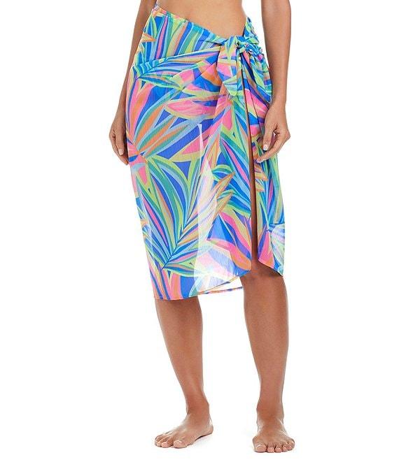 Bleu Rod Beattie On The Bright Side Printed Chiffon Pareo Swim Cover-Up Product Image