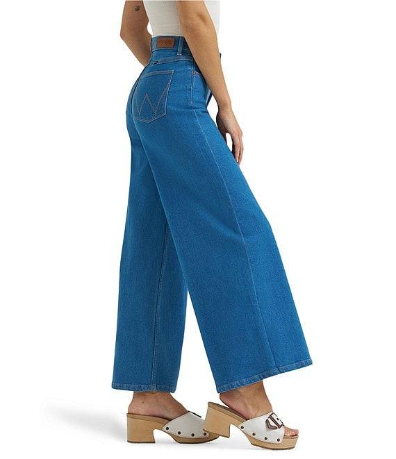 Wrangler 27#double; Inseam Cropped Wide Leg Jeans Product Image