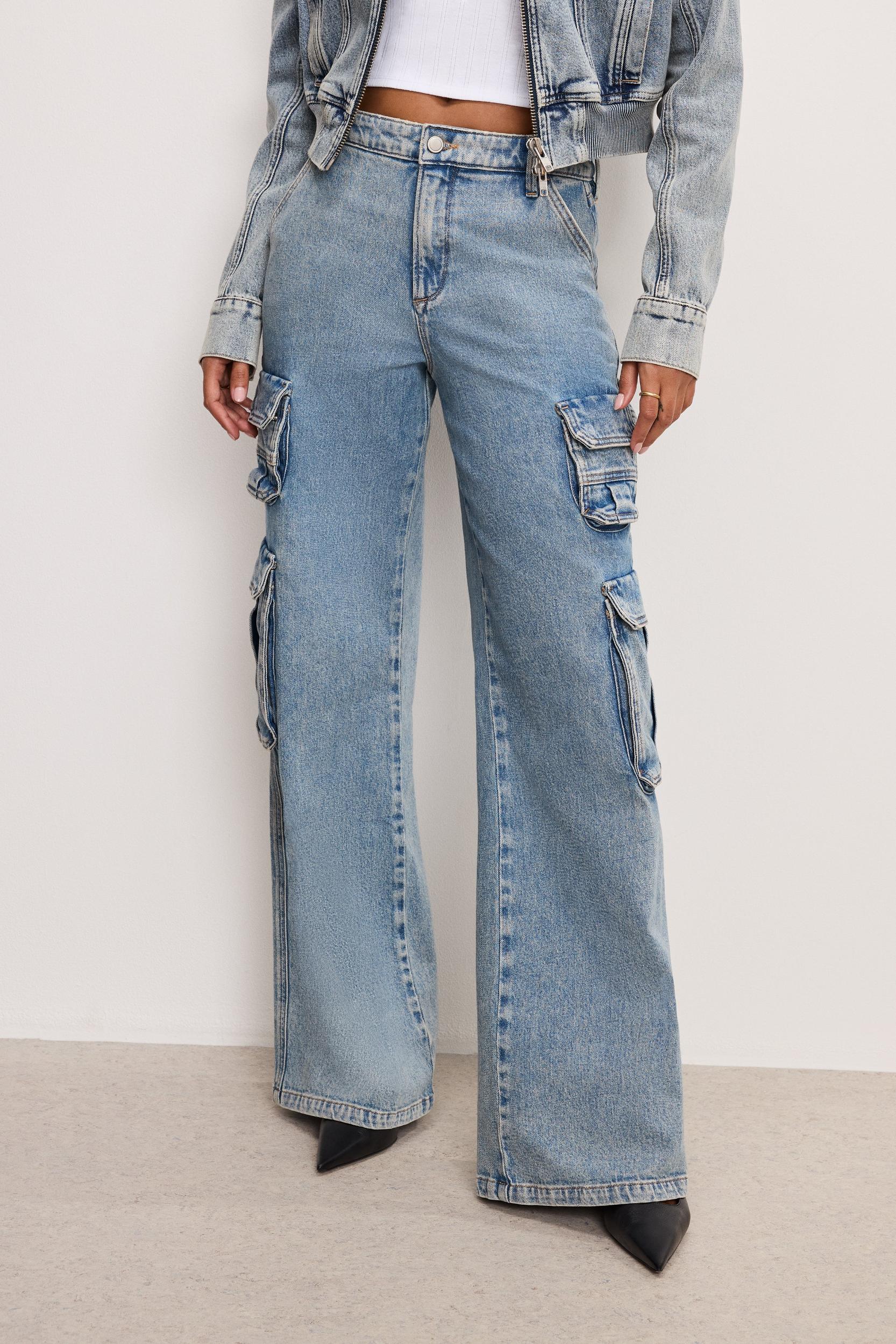 DENIM CARGO PANTS | INDIGO762 Product Image