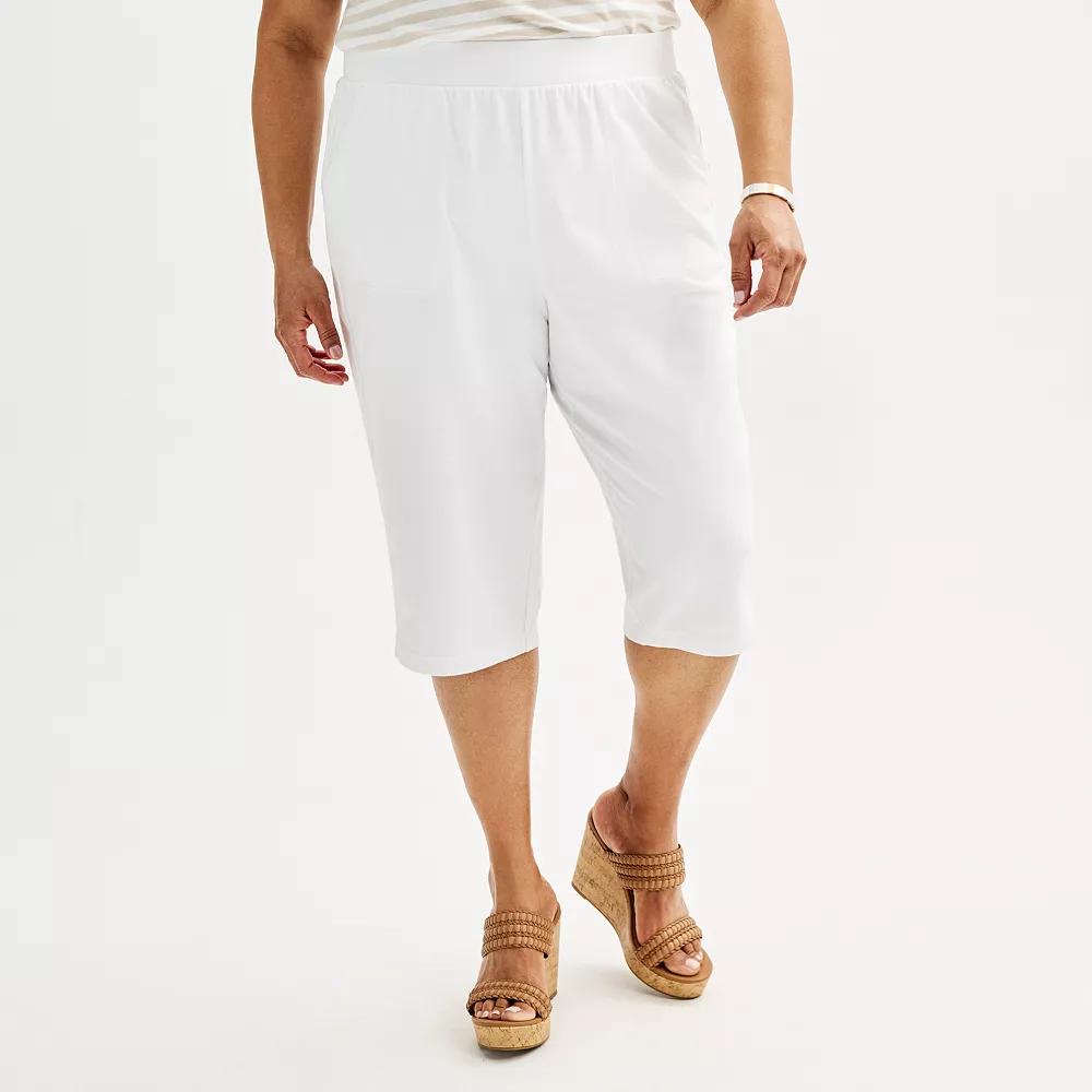 Plus Size Croft & Barrow Easy Pull-On Knit Skimmer, Womens Product Image