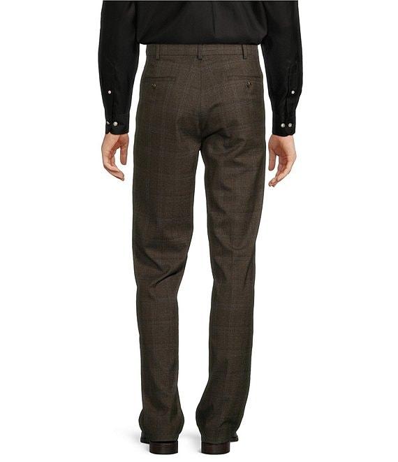 TravelSmart Classic Fit Flat Front Plaid Chino Pants Product Image