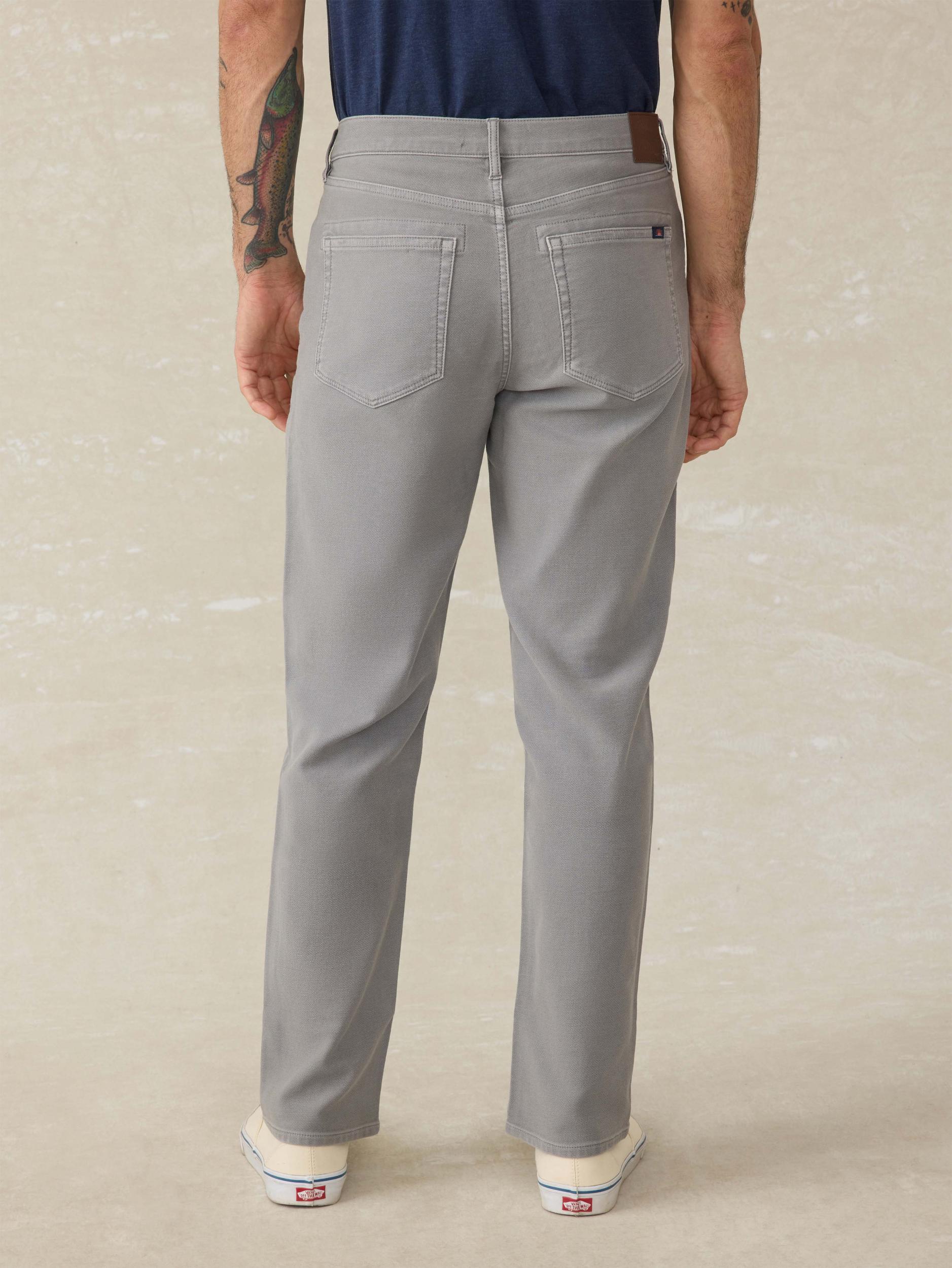 Stretch Terry 5-Pocket Athletic Fit Pant - Iron Male Product Image