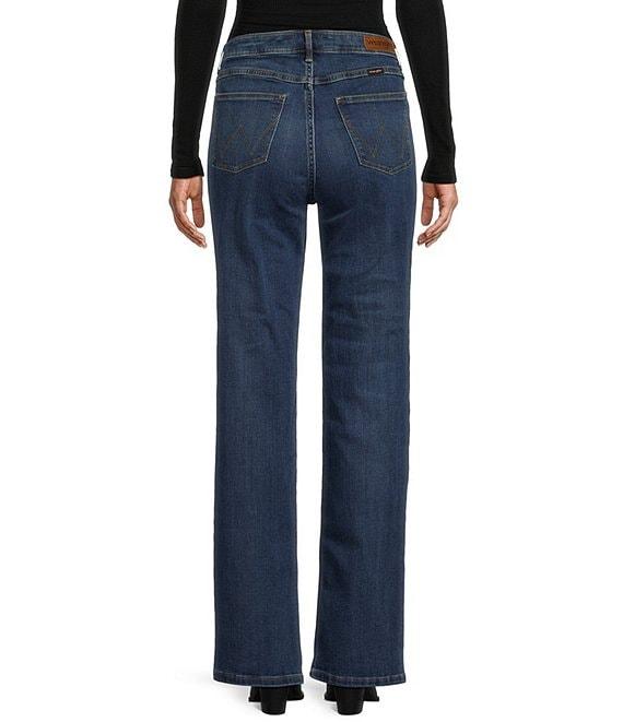 Wrangler® High Rise Straight Leg Dark Denim Jeans Product Image