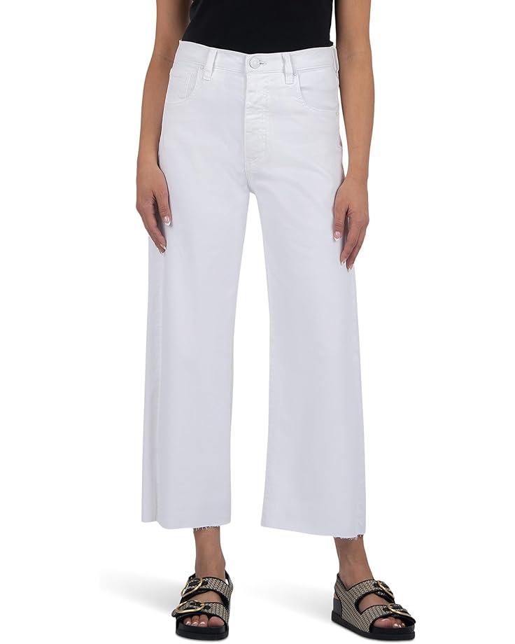 Meg High-Rise Fab Ab Wide Leg Raw Hem in Biscuit Product Image