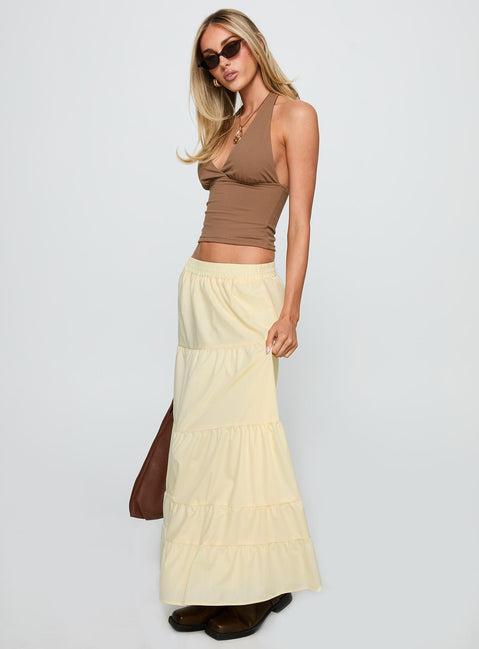 Garden Party Maxi Skirt Lemon Product Image