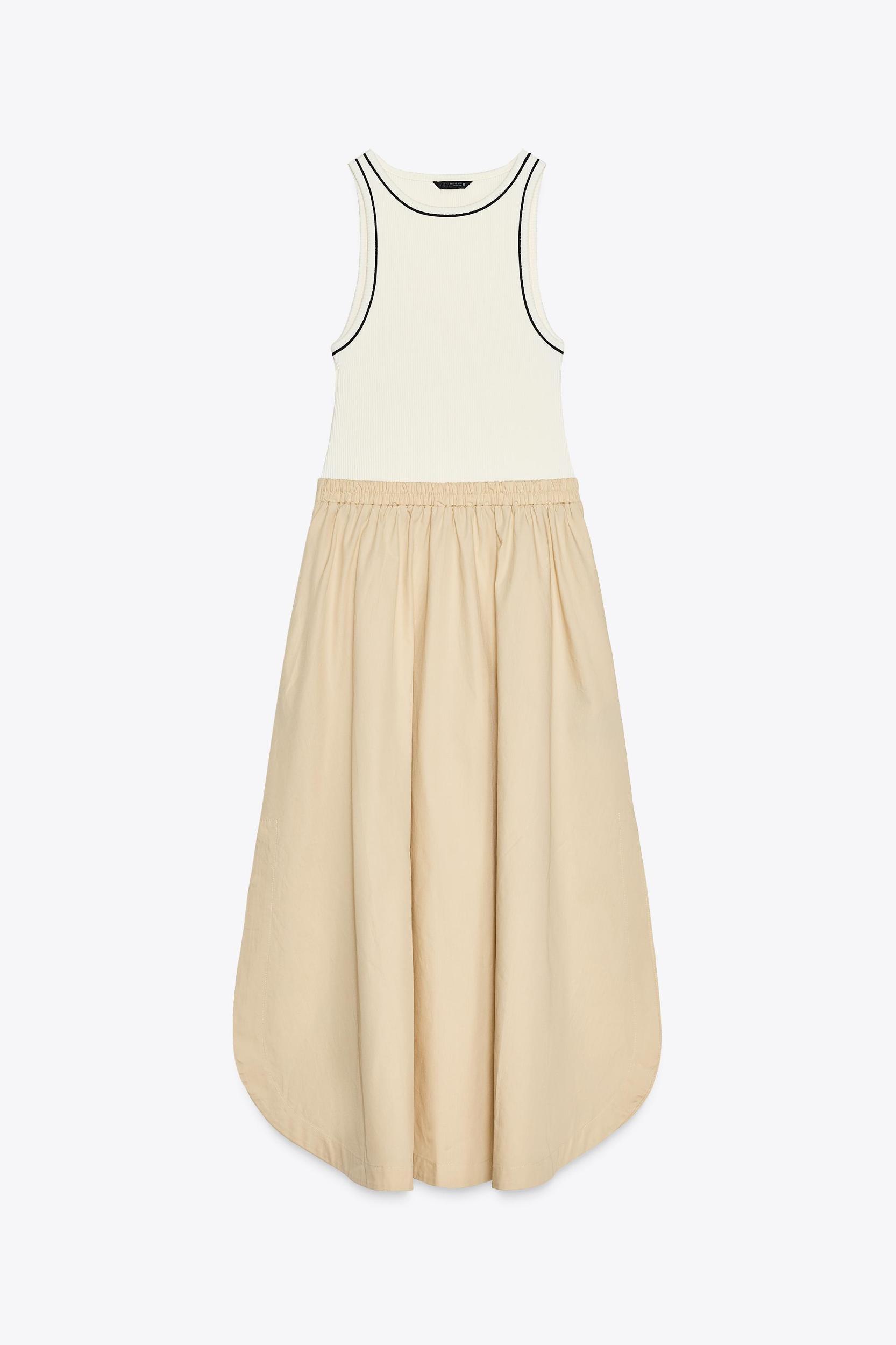 COMBINATION MIDI DRESS Product Image