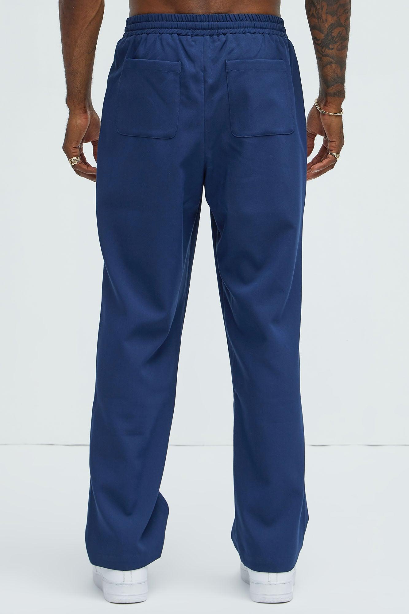 Ronan Straight Trousers - Navy Product Image