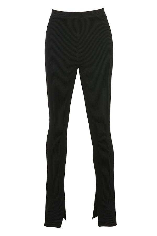 Mitzi  black ribbed knit leggings - sale Product Image