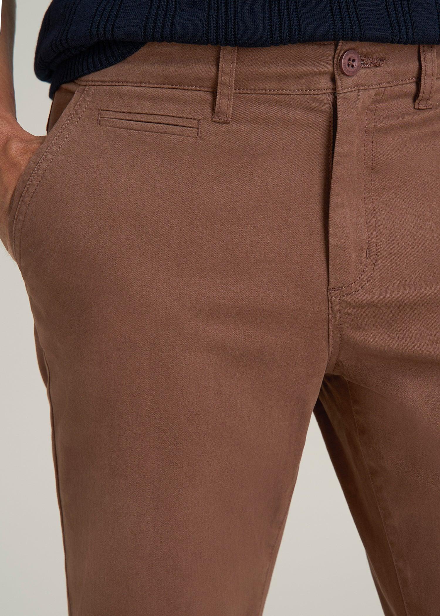Carman TAPERED Chinos for Tall Men in Otter Brown Male Product Image
