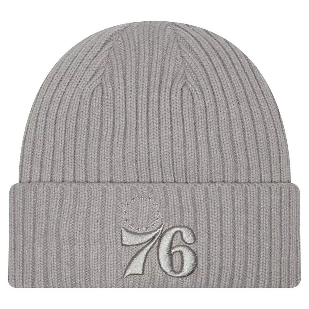 Men's New Era Gray Philadelphia 76ers Color Pack Cuffed Knit Hat, 76r Grey Product Image