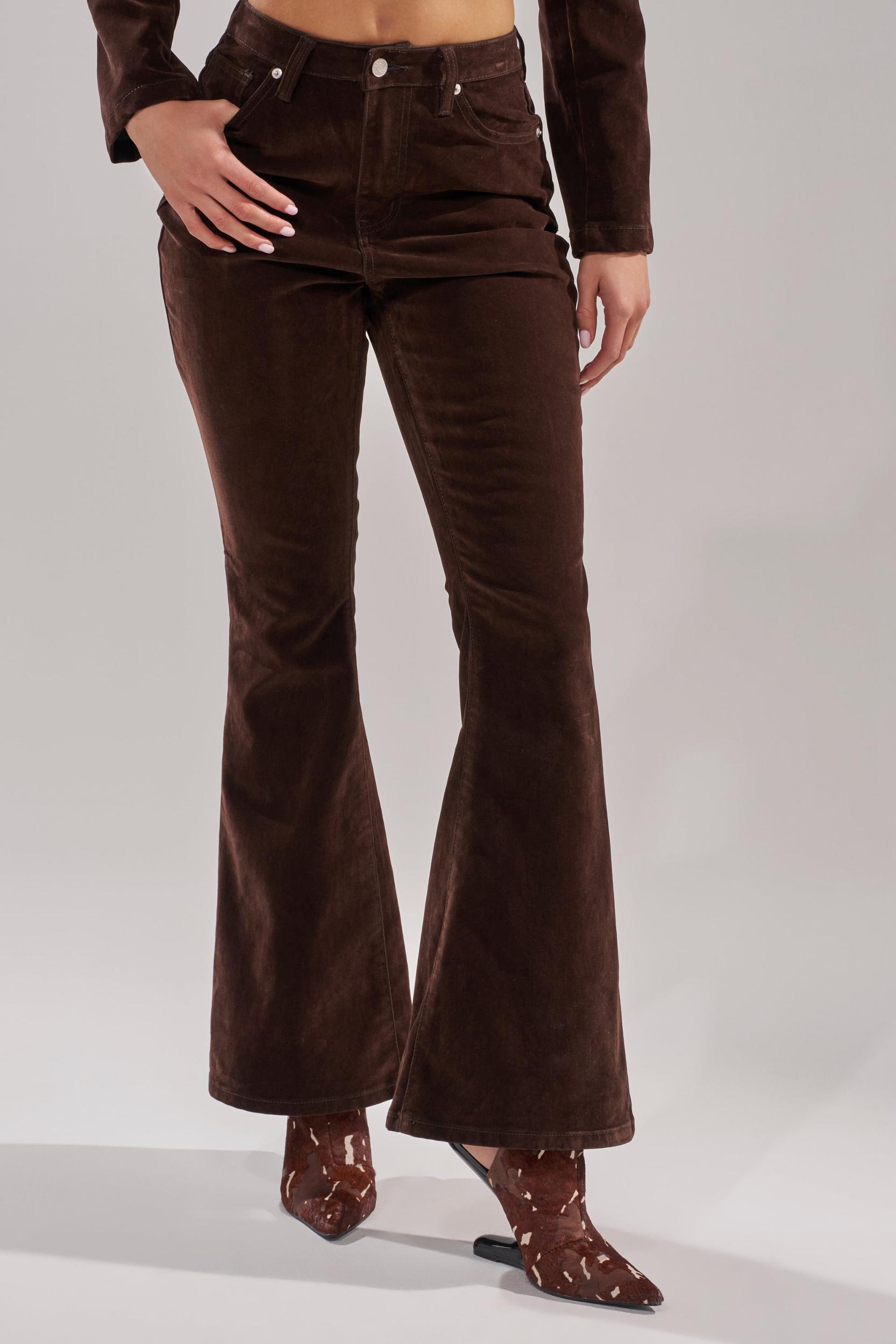RAE VELVET DENIM FLARE PANT Product Image