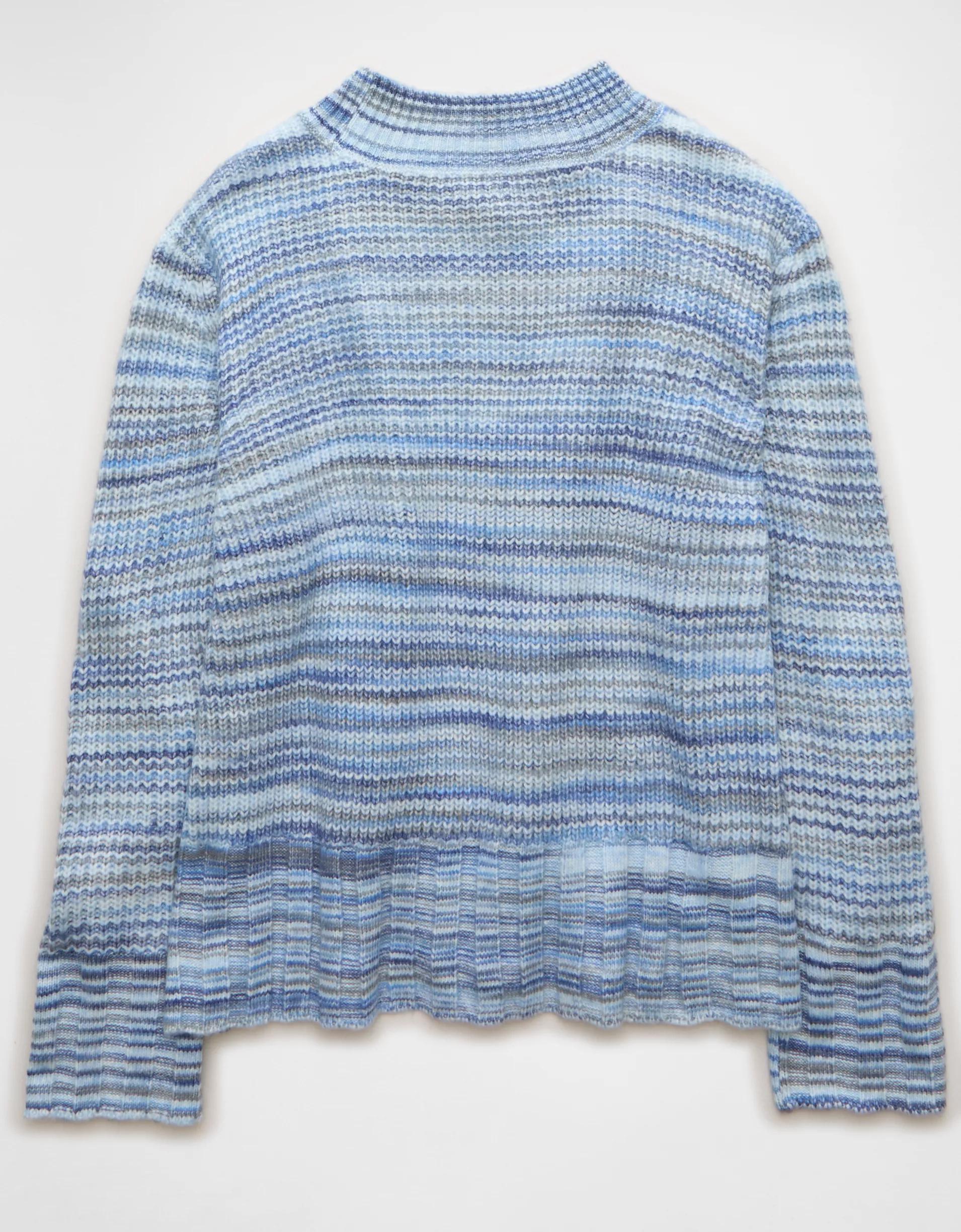AE Oversized Faux Mohair Wide Cuff Sweater Product Image