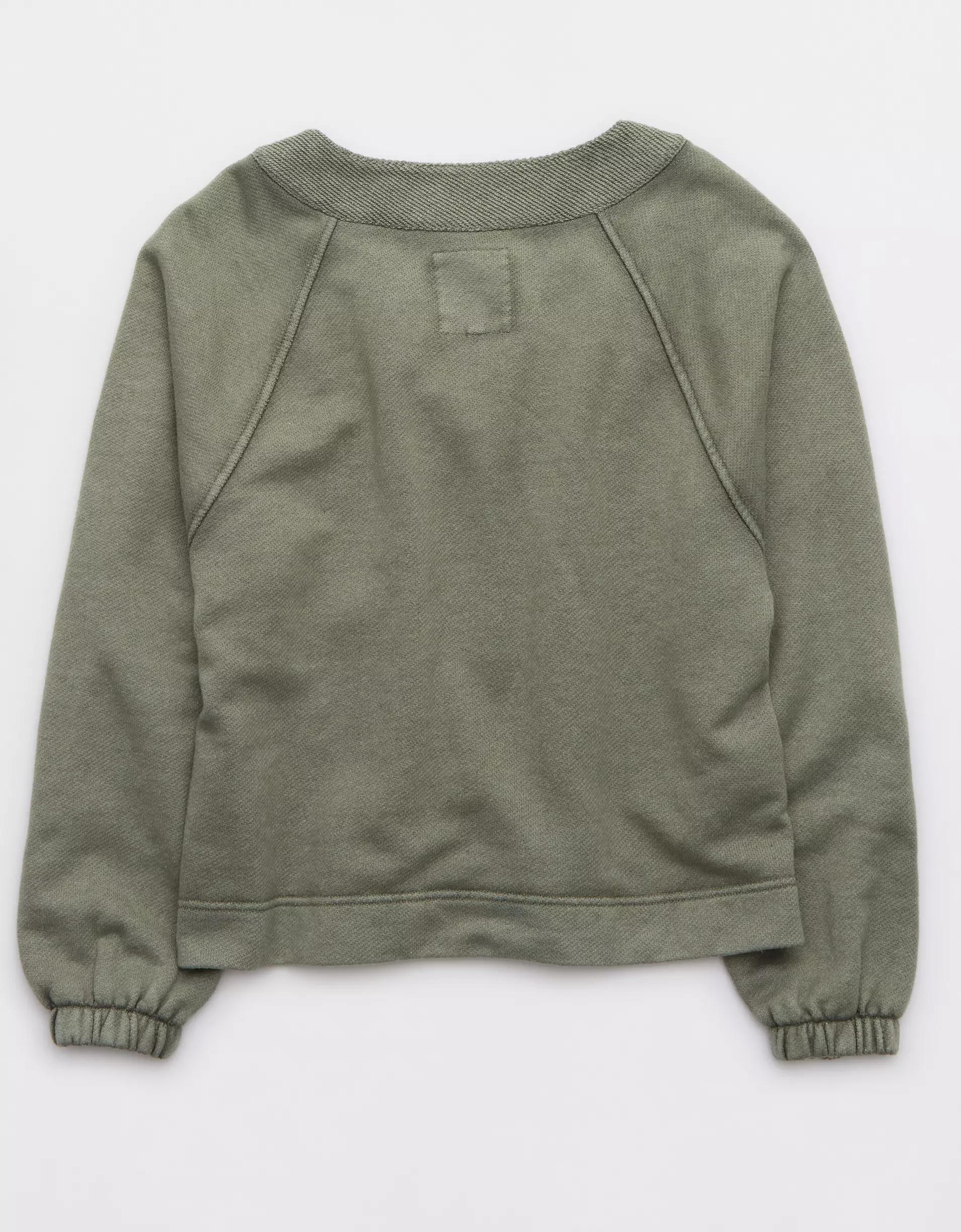 Aerie Lace Up Sweatshirt Product Image