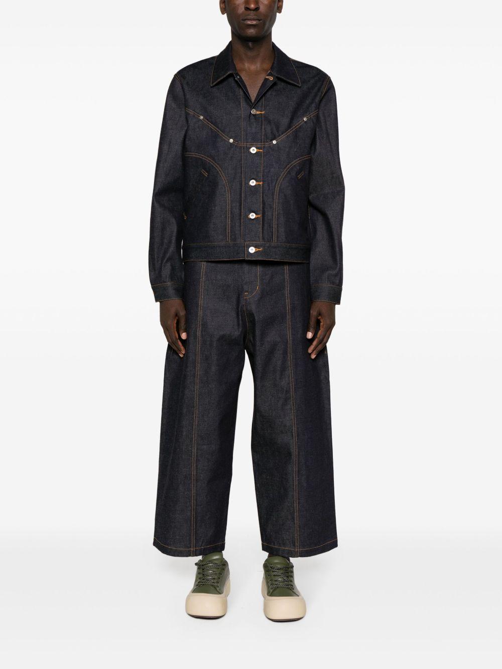 seam-detail wide-leg jeans Product Image