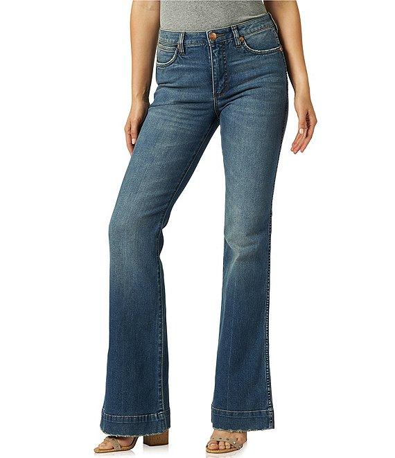 Wrangler® High Rise Trouser Flare Jeans Product Image