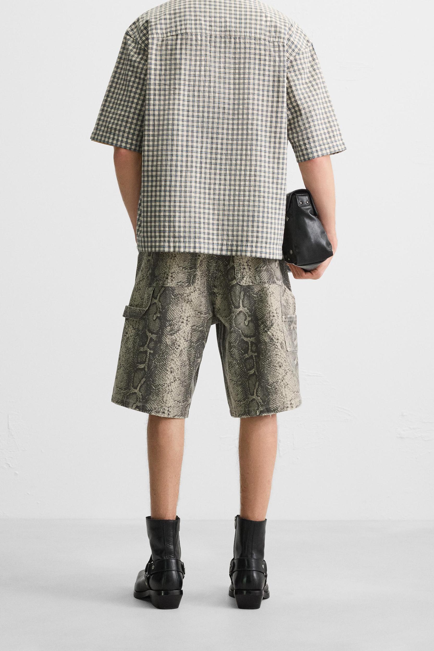 ANIMAL PRINT CARPENTER POCKET SHORTS Product Image